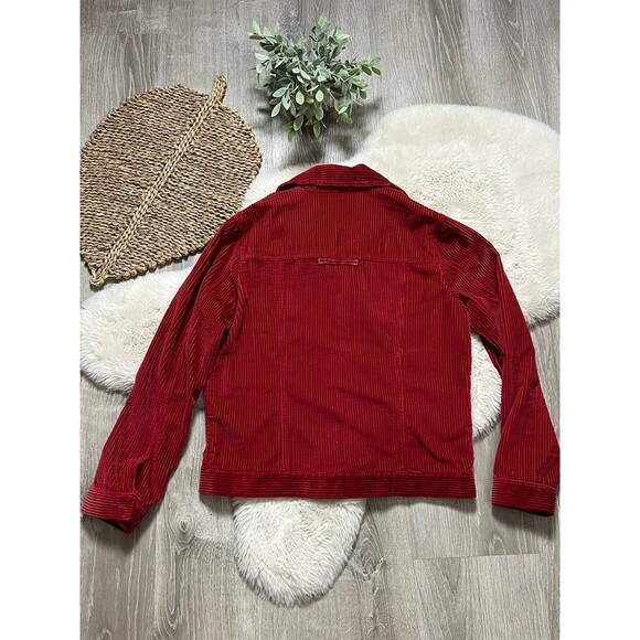 J. Jill Corduroy Red Button Front Jacket Sz S - Picture 7 of 9